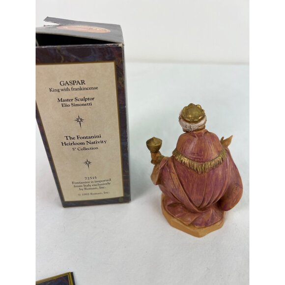 Fontanini Gaspar King With Frankincense Nativity Figure 5" Roman Inc. - Picture 2 of 3